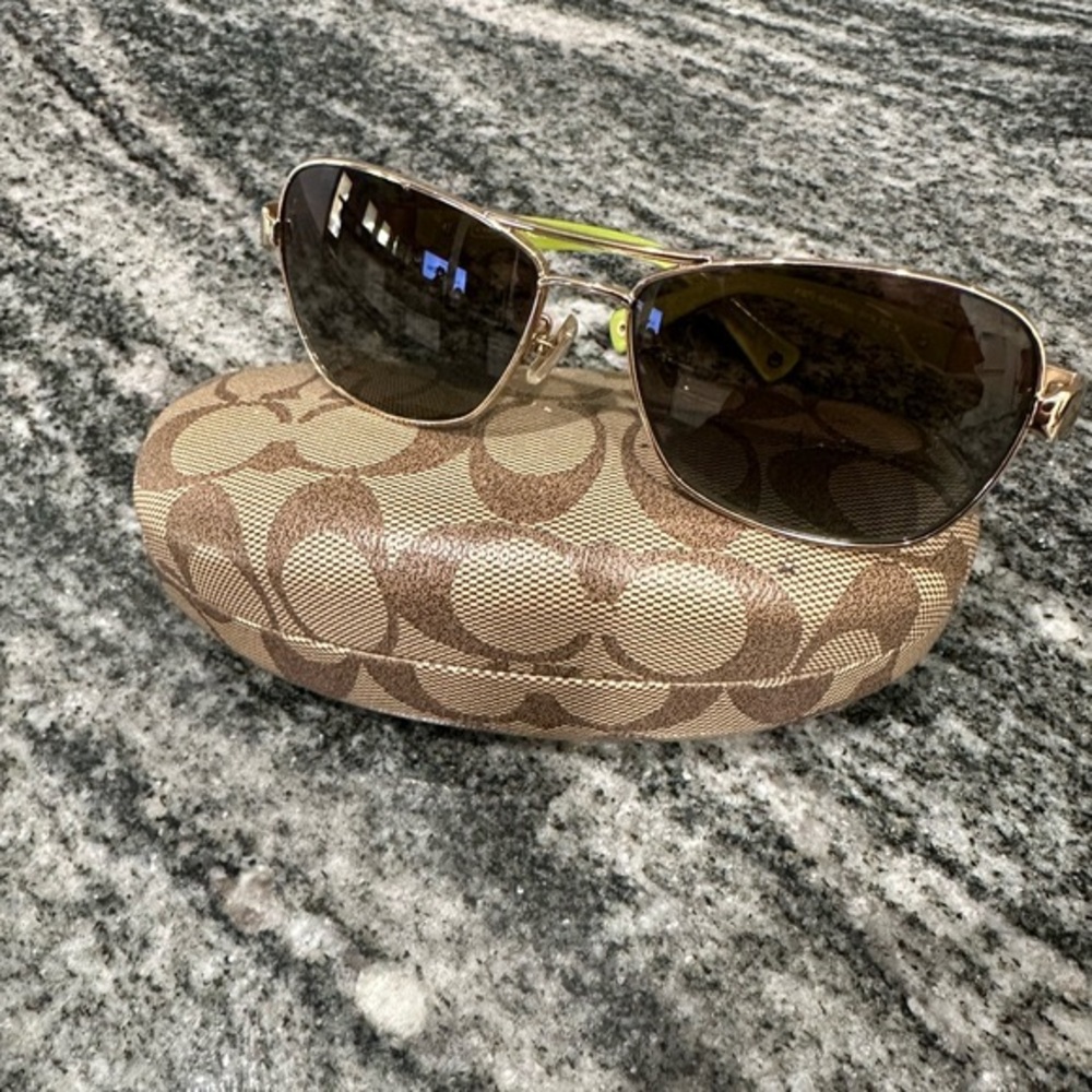 COACH Caroline Tortoise Polarized Sunglasses